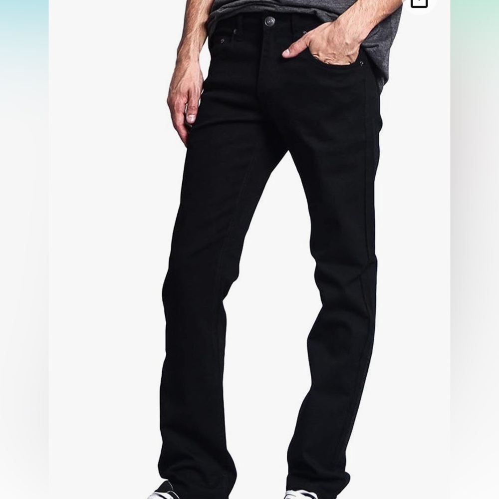 Victorious Men’s Slim Fit Black Stretch Denim Jeans 38 x 32 NWT